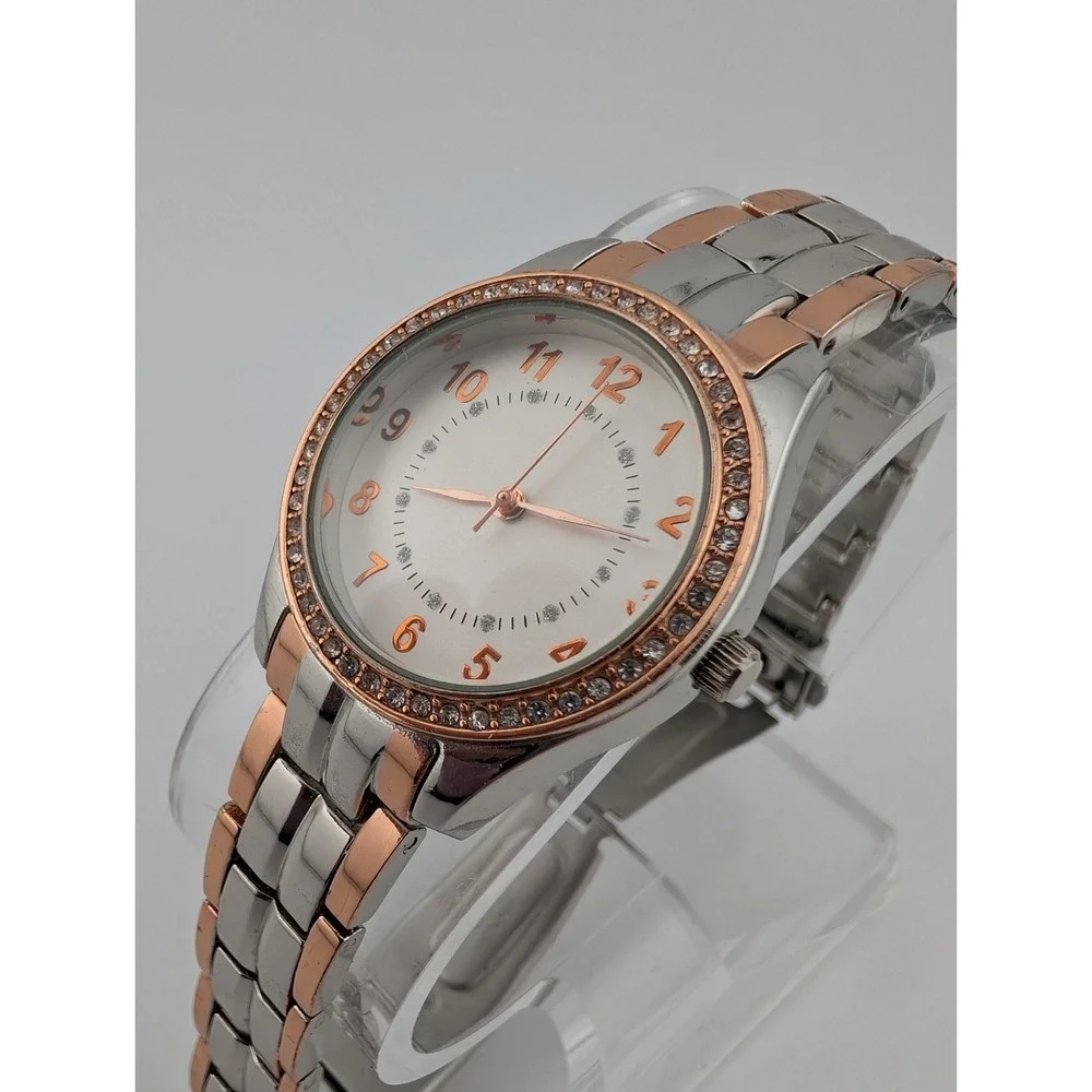 Women's Quartz Watch 30mm Case Rose Gold & Silver 7.25